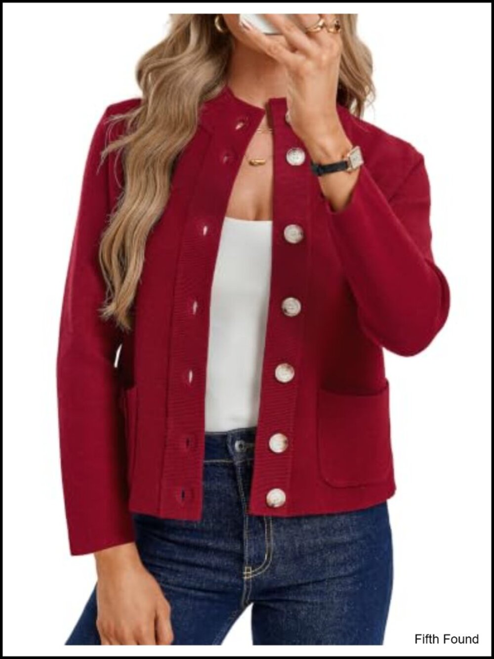 Women's Chunky Knit Cardigan Sweater Long Sleeve Mock Neck Button Down